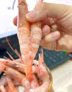 Click to view full screen Langostinos Árticos Dulces de Primera Calidad para Sashimi photo review